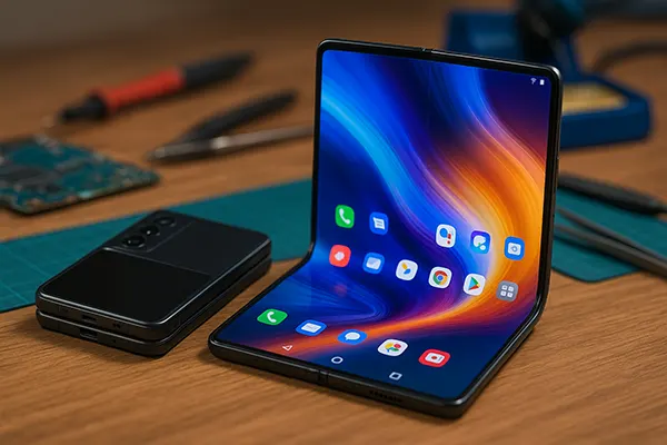 Foldable phone unfolded